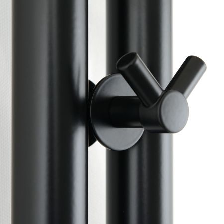 Крючок, Сунержа, ВИКТОРИЯ, двойной, ширина, мм-50, глубина, мм-50, высота, мм-50, тип установки-между перемычками полотенцесушителя, для водяных и электрических моделей, материал-нержавеющая сталь, крепления в комплекте, цвет-черный матовый