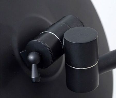 Косметическое зеркало WasserKRAFT K-1004BLACK с подсветкой с увеличением Черное