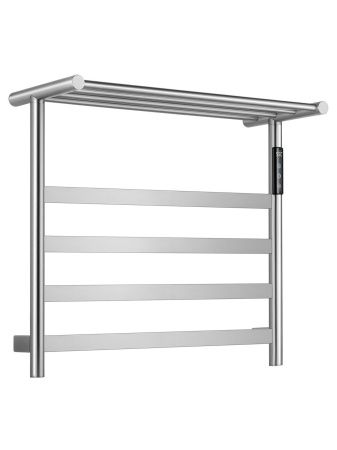 Полотенцесушитель электрический с полкой WONZON & WOGHAND, Брашированный никель (WW-A402-BR)