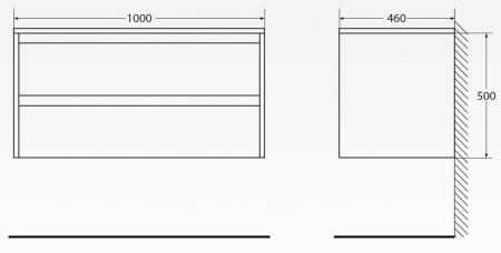 Тумба под раковину BelBagno Kraft 100 KRAFT-1000-2C-SO-RT подвесная Табачный дуб, артикул KRAFT-1000-2C-SO-RT