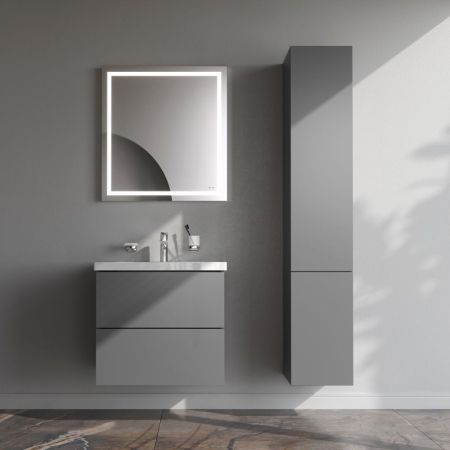 M90FHX06022GM GEM, База под раковину, подвесная, 60 см, 2 ящика push-to-open, графит матовый, артикул M90FHX06022GM