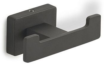 Gedy Atena, крючок двойной, цвет черный матовый