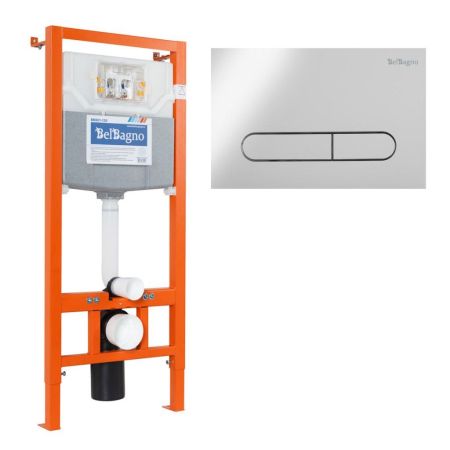 Комплект инсталляции BELBAGNO BB001-120 с клавишей смыва, артикул BB001-120/BB005-PR-CHROME