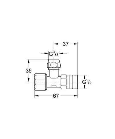 Вентиль угловой GROHE 43821000
