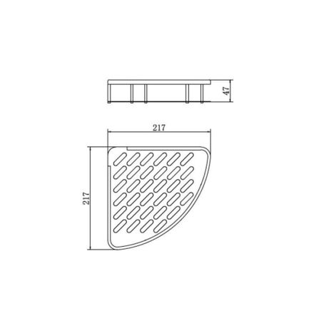 Полка металлическая угловая FASHUN A7325-7, черный, артикул A7325-7