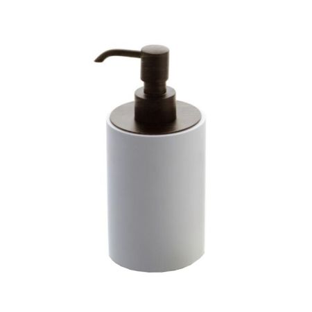 Bertocci Trecento Дозатор настольный из композита, цвет белый матовый/Brass Bronze, артикул 125 4848 8200