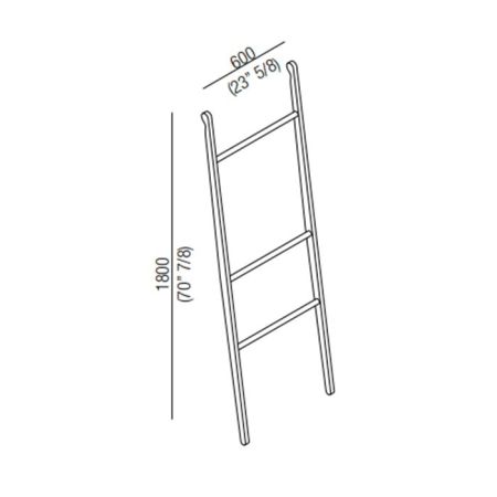 Agape Stairs Полотенцедержатель 60x180 см., напольный, цвет: белый, артикул ACOM0531NZ