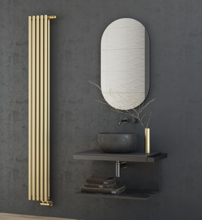 Отопительный радиатор ЭСТЕТ-00 н/ж EU50 1800х540 / 12 сек (Состаренная ЛАТУНЬ), артикул 051-0322-1812