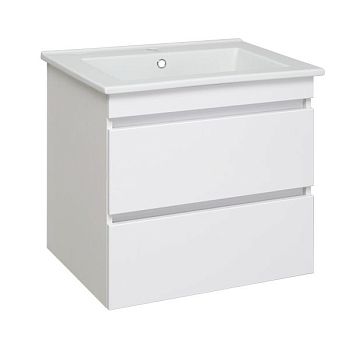 Тумба Runo Манхэттен 65 подвесная белая под умывальник 00-00001021 (Оскар 65) (00-00001046)