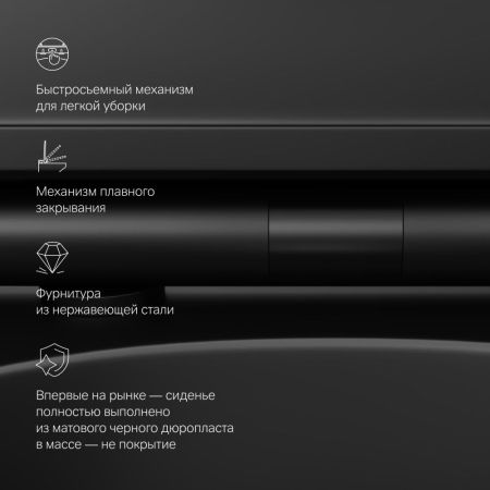 C701700MBSC Spirit V2.0 подвесной унитаз FlashClean с сиденьем микролифт, черн мат, артикул C701700MBSC