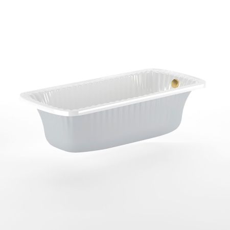 OLIVIA PODIUM Ванна 174x83 см. белая, слив/перелив золото (встраиваемая в подиум), артикул 24379