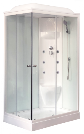 Душевая кабина Royal Bath RB 8120HP7-WT (белое/прозрачное) правая, артикул RB8120HP7-WT-R