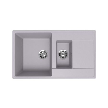 Кухонная мойка Ulgran Quartz Prima 860 1,5K-04, платина, артикул Prima 860 1,5K-04