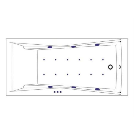 Ванна WHITECROSS Palace 170x75 "RELAX" (золото), артикул 0104.170075.100.RELAX.GL