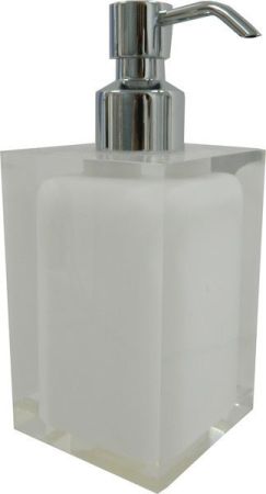 Gedy Rainbow, настольный дозатор с загнутой металлической помпой, цвет хром - белый, артикул RA81(02)