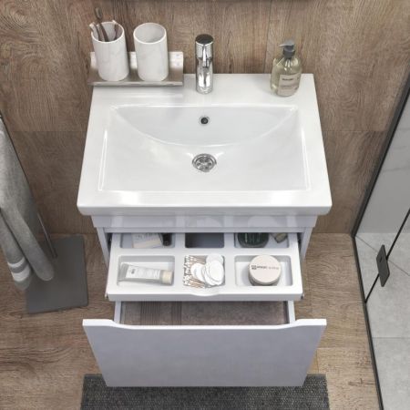 Тумба под раковину подвесная VIGO Grani 057 белый, 60 см, артикул 057 белый