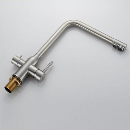 Смеситель для кухни с подключением фильтра Shevanik S248L, сатин