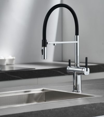 Смеситель для кухни с подключением фильтра для воды Rose R358, хром