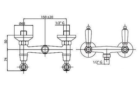 Смеситель для душа CEZARES  FIRST-DS, артикул FIRST-DS-02-Bi