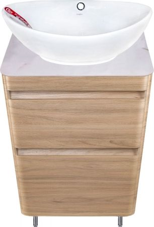 Тумба напольная "Атлантика 60", Люкс ясень перламутр, PLUS