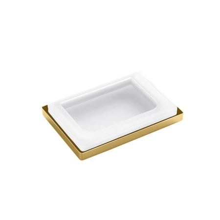 Colombo Look Мыльница настольная, цвет: PVD золото матовое/матовое стекло, артикул B1640.OM-VAN