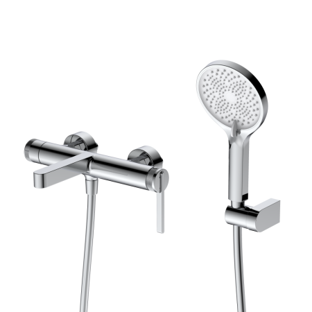 Смеситель для ванны с душем DQ Bonn короткий излив хром (DA1703201), артикул DA1703201