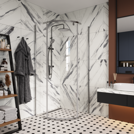 Ограждение KORRA Z90T душевое Cerutti SPA  без поддона (90x90x195), артикул KORRA Z90T