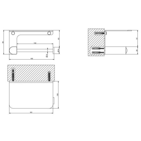 GESSI Rilievo Держатель туалетной бумаги с крышкой, цвет: хром, артикул 59449#031
