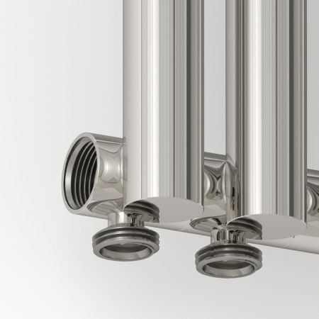 Отопительный радиатор ЭСТЕТ-1 н/ж EU50 левый 1800х180 / 4 сек (Матовый БЕЛЫЙ), артикул 30-0310-1804