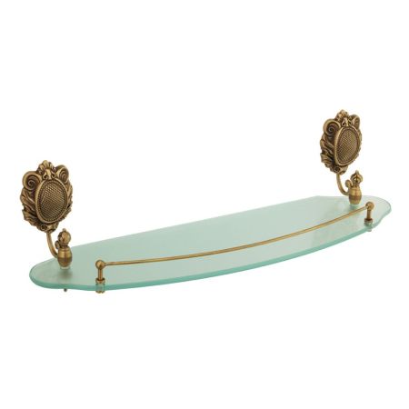 CLEOPATRA Полка c галереей, L55 см, стекло матовое/бронза, артикул 16636