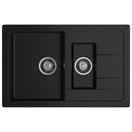 Кухонная мойка GranFest QUADRO 775KL, черный, артикул Q-775KL черный