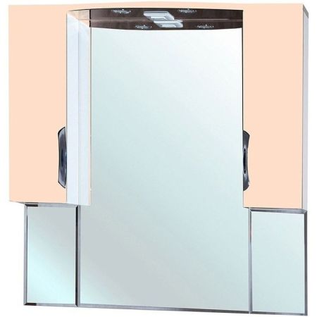 Зеркало со шкафом Bellezza Лагуна 105 4612118000078 с подсветкой Бежевое Белое, артикул 4612118000078