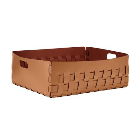 ADJ Корзинка Bottega, 60x50xH20 см., цвет: коньяк/бордо, артикул 1049.09/30