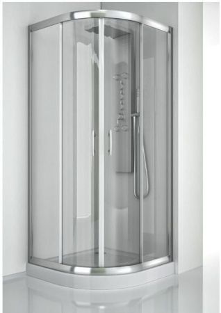 Душевой уголок Aquanet Alfa NAA2142 100x100, R550, прозрачное стекло, артикул NAA2142