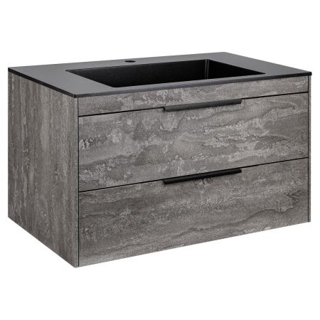 База под раковину Chiara 2D 800 подвесная, 2 выкатных ящика soft-close, G.Stone, артикул VMC-2C2800GS