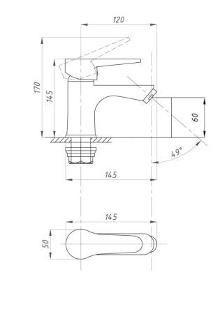 Смеситель для раковины ПСМ-Профсан PSM-759-009 ПЛЮС тип См-УмОЦБА, артикул PSM-759-009
