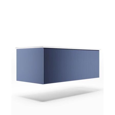 Тумба под раковину подвесная La Fenice Terra FNC-01-TER-BG-100, синяя, артикул FNC-01-TER-BG-100