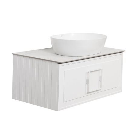 Тумба под раковину подвесная La Fenice Cubo FNC-01-CUB-B-80, белая, артикул FNC-01-CUB-B-80