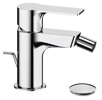 Daniel Reflex, однорычажный смеситель для биде с донным клапаном, цвет зачищенный никель