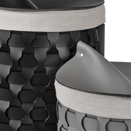 ADJ Круглая корзина Dubai, D40xH40 см., цвет: серый/черный, артикул 2050.03/01