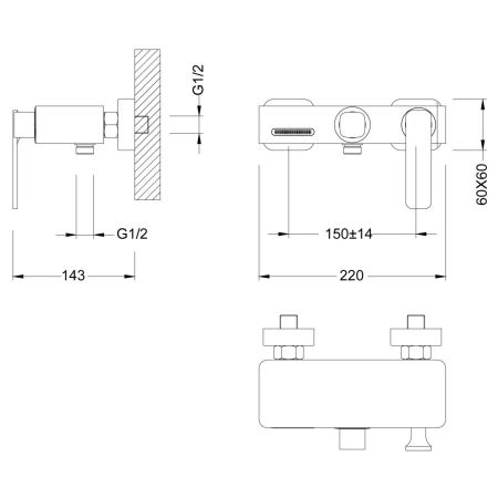 Смеситель для ванны с душем Timo Torne 4314/03Y золото матовое, артикул 4314/17Y