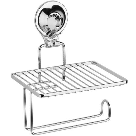 Держатель для туалетной бумаги с полочкой на присоске Fora "TRIUMF" арт, T002 Держатель для туалетной бумаги с полочкой на присоске Fora "TRIUMF" арт, T002