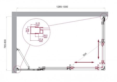 Душевой уголок BELBAGNO LUCE-AH-21 арт. LUCE-AH-21-120/80-P-Cr, артикул LUCE-AH-21-120/80-P-Cr