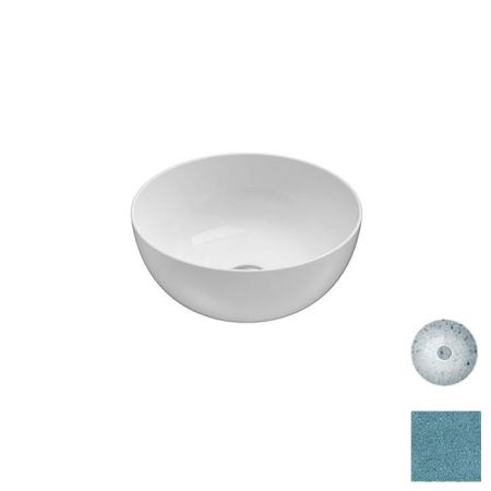 GLOBO T-Edge Раковина-чаша на столешницу D=34см H=16см, цвет Graniglia Turchese