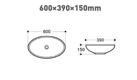 Раковина керамическая накладная AM2390