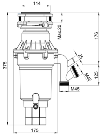 Измельчитель пищевых отходов Granula (R650), артикул R650