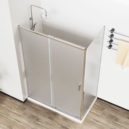 Душевые уголки Vincea Душевой уголок City VSR-5CT9012MT, 1200*900, хром, стекло текстурное,, артикул VSR-5CT9012MT