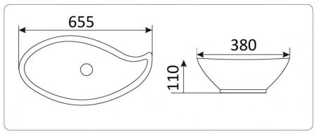 Умывальник CeramaLux 9052, артикул 