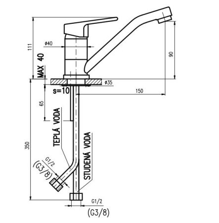 Смеситель для кухни Rav Slezak Colorado CO215.5