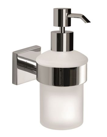 Gedy Fuji, настенный стеклянный дозатор с металлической помпой, цвет хром, артикул FJ81(13)